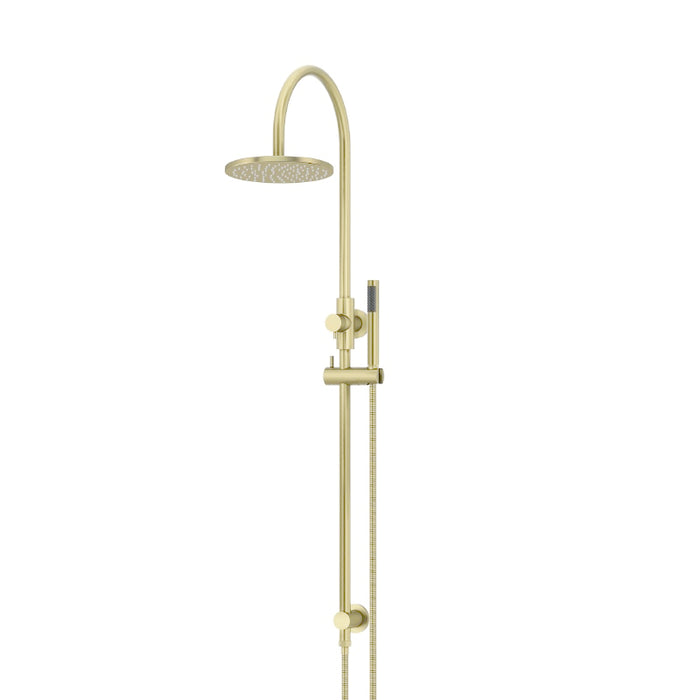 TIGER BRONZE ROUND GOOSENECK SHOWER SET WITH 200MM ROSE, SINGLE-FUNCTION HAND SHOWER