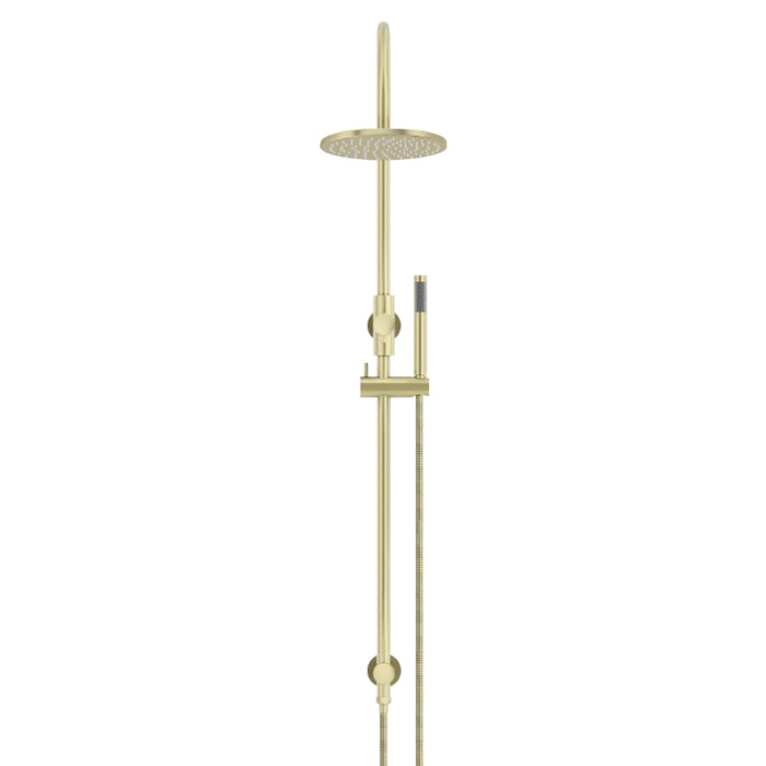 TIGER BRONZE ROUND GOOSENECK SHOWER SET WITH 200MM ROSE, SINGLE-FUNCTION HAND SHOWER