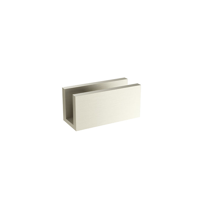 BRUSHED NICKEL GLASS FIXING U BRACKET