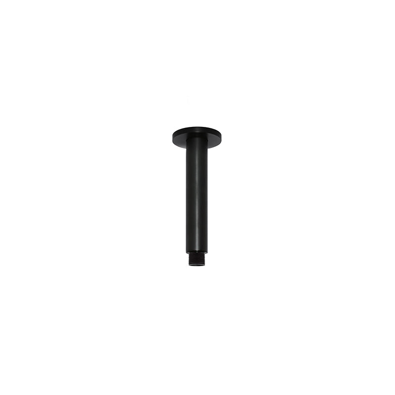 MATTE BLACK ROUND CEILING SHOWER ARM 150MM