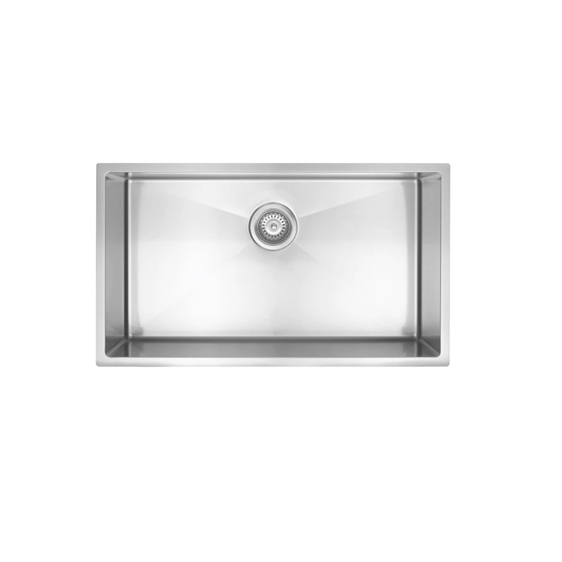 BRUSHED NICKEL KITCHEN SINK - SINGLE BOWL 760 X 440