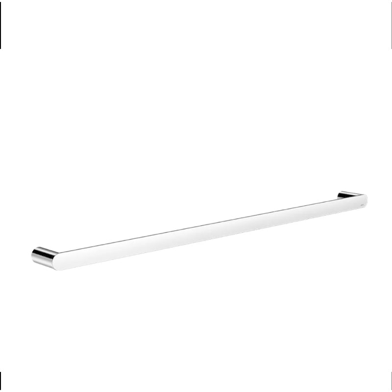 POLISHED CHROME CURVAE SINGLE TOWEL RAIL 800MM