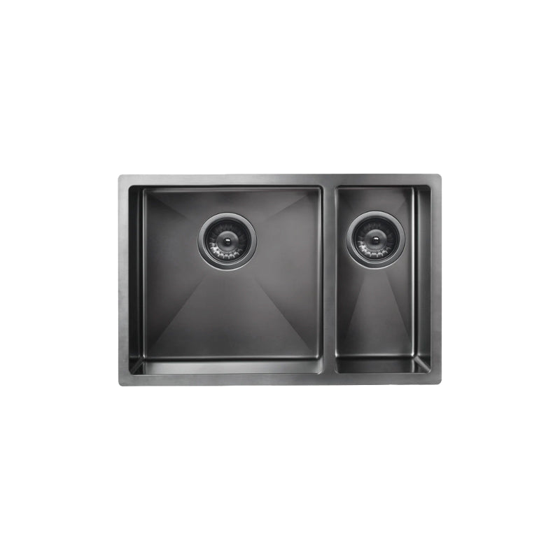 GUNMETAL BLACK  KITCHEN SINK - ONE AND HALF BOWL 670 X 440