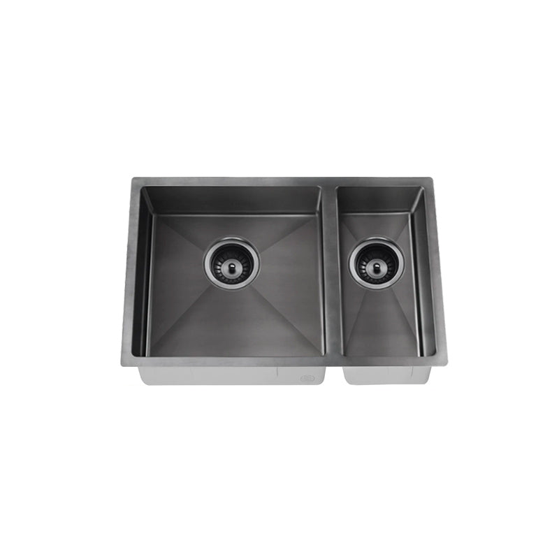 GUNMETAL BLACK  KITCHEN SINK - ONE AND HALF BOWL 670 X 440