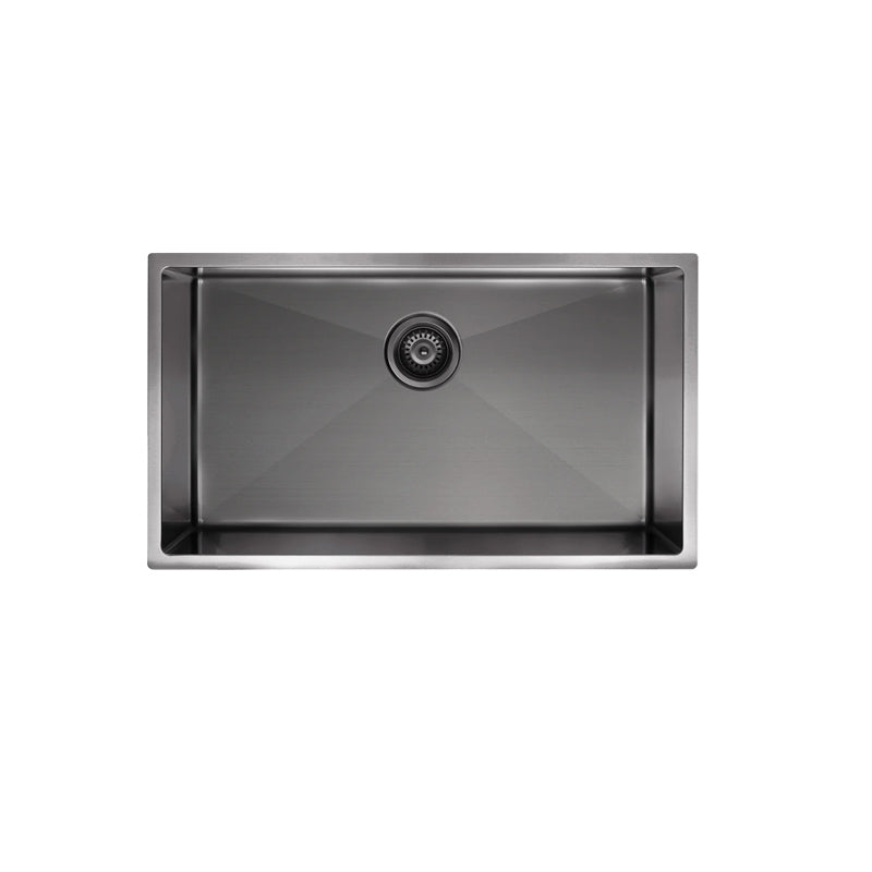 GUNMETAL BLACK KITCHEN SINK - SINGLE BOWL 760 X 440