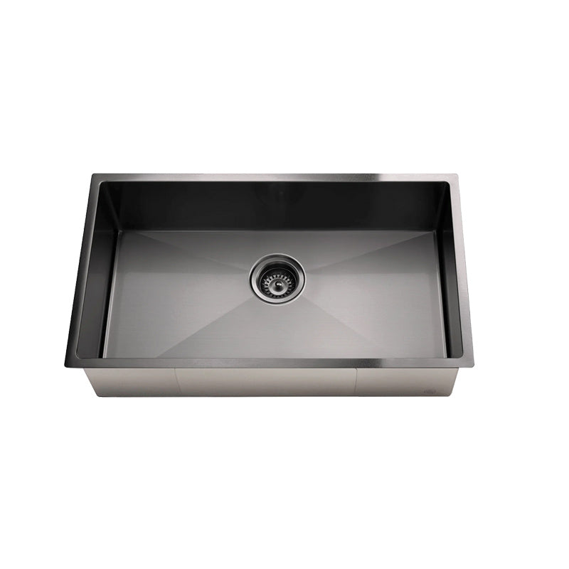 GUNMETAL BLACK KITCHEN SINK - SINGLE BOWL 760 X 440