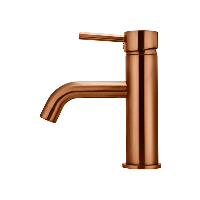 LUSTRE BRONZE ROUND BASIN MIXER CURVED