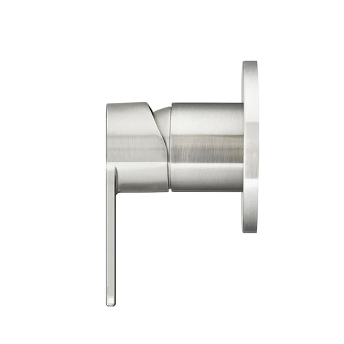 BRUSHED NICKEL ROUND PADDLE WALL MIXER