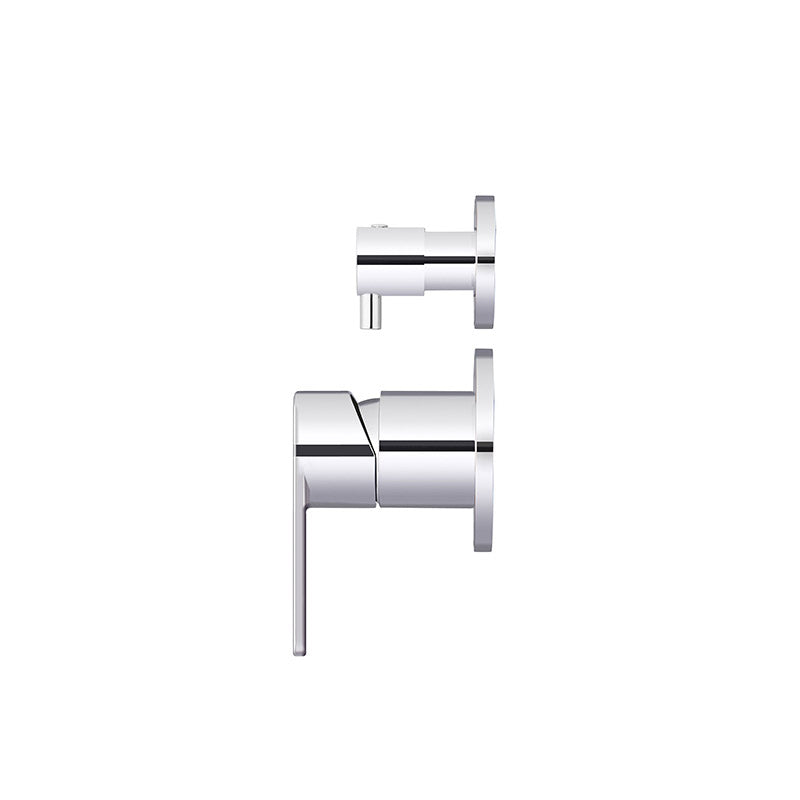CHROME ROUND PADDLE DIVERTER MIXER