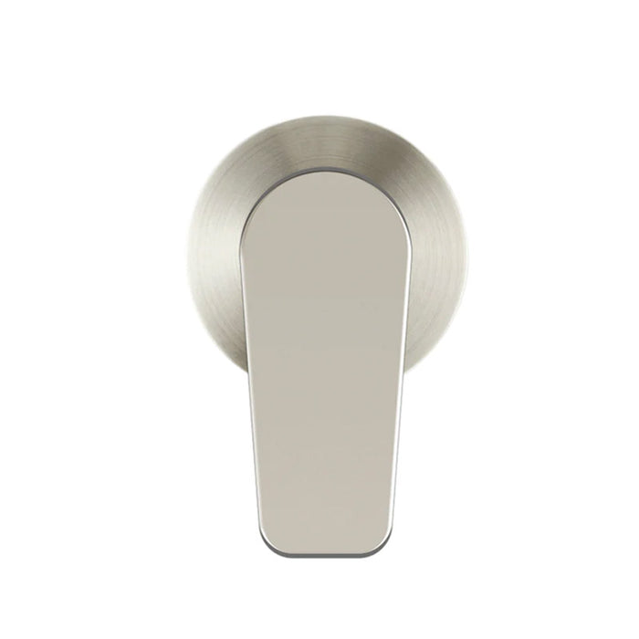 BRUSHED NICKEL ROUND PADDLE WALL MIXER