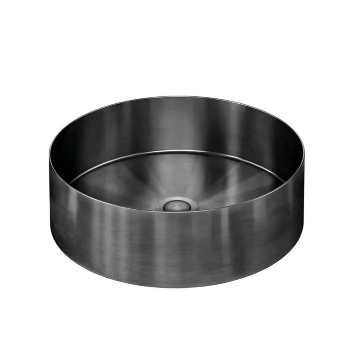 SHADOW ROUND STEEL BATHROOM BASIN 380 X 110