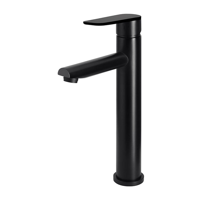 MATT BLACK ROUND PADDLE TALL BASIN MIXER