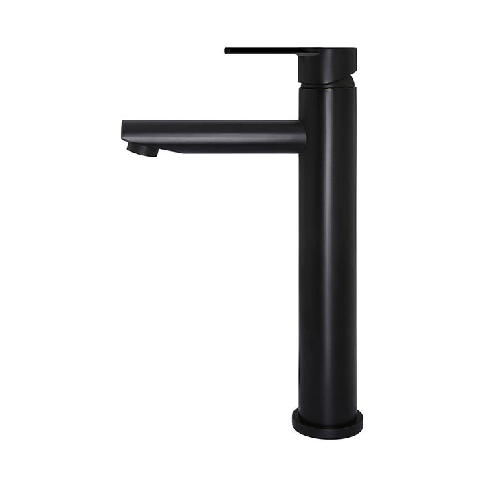 MATT BLACK ROUND PADDLE TALL BASIN MIXER