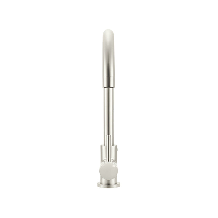 BRUSHED NICKEL ROUND KITCHEN MIXER TAP