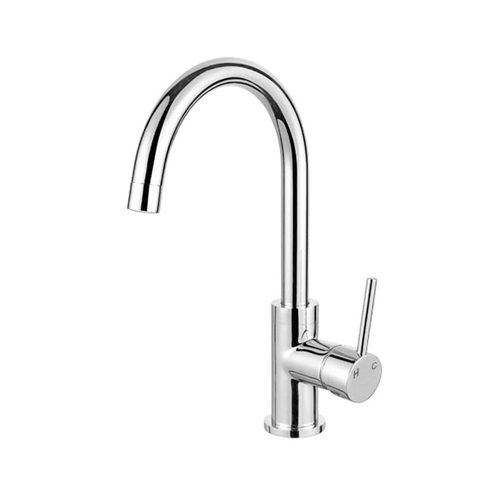 CHROME ROUND KITCHEN MIXER TAP