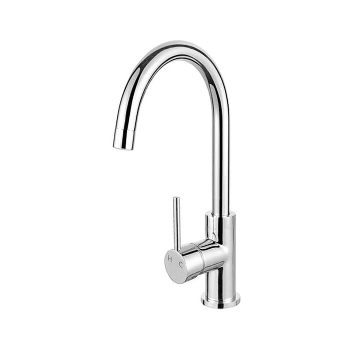 CHROME ROUND KITCHEN MIXER TAP