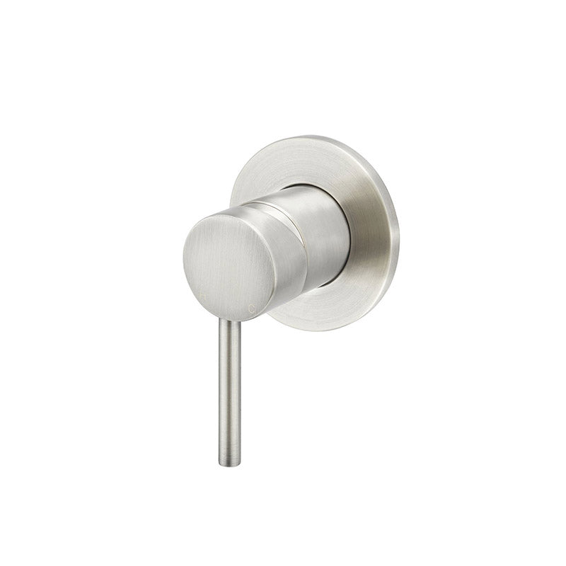 BRUSHED NICKEL ROUND WALL MIXER