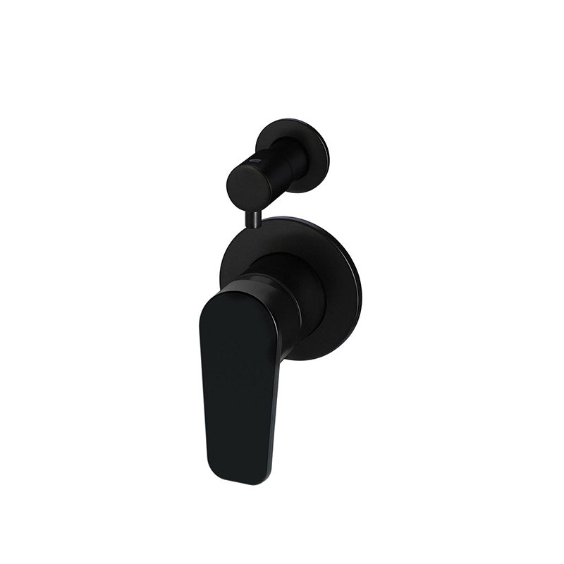MATTE BLACK ROUND PADDLE DIVERTER MIXER