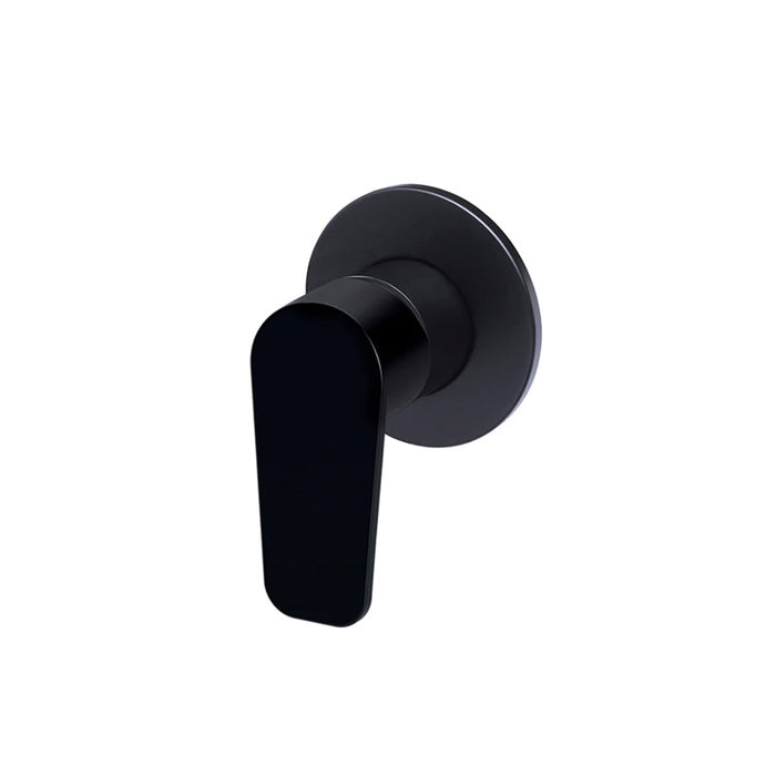 MATTE BLACK ROUND PADDLE WALL MIXER