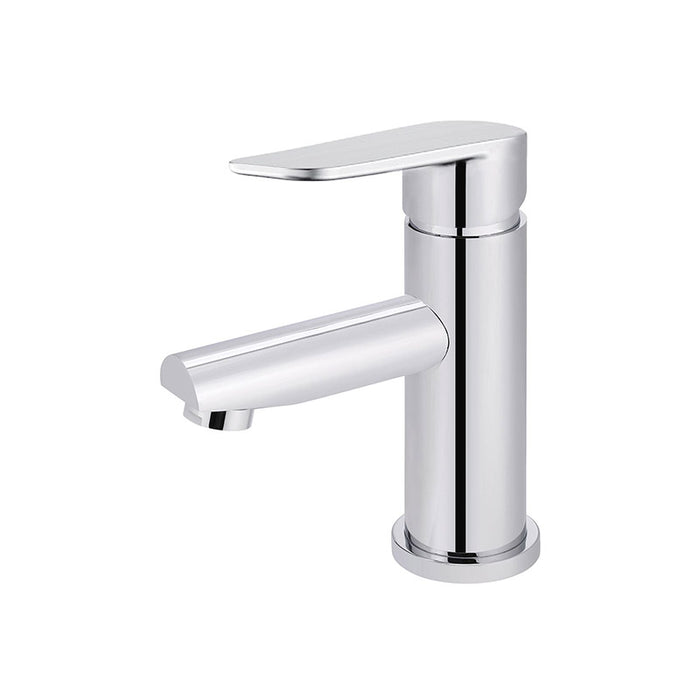 POLISHED CHROME ROUND PADDLE BASIN MIXER