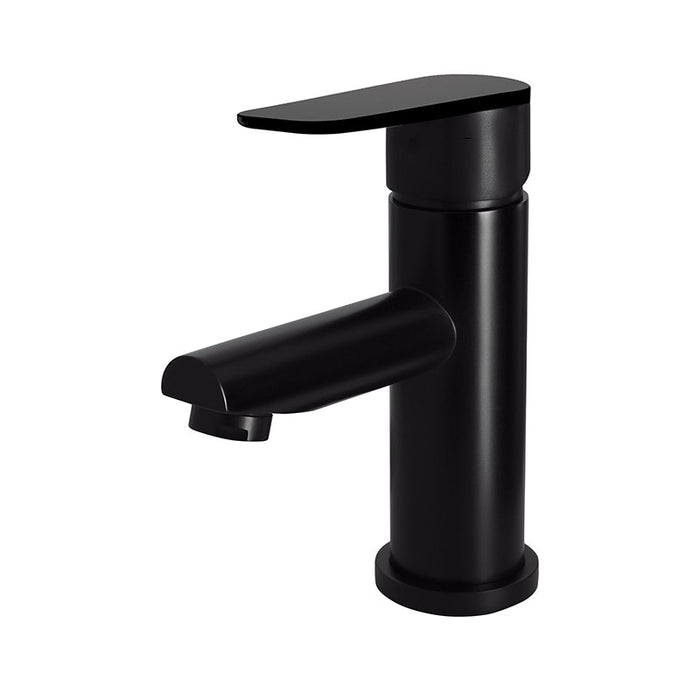 MATTE BLACK ROUND PADDLE BASIN MIXER