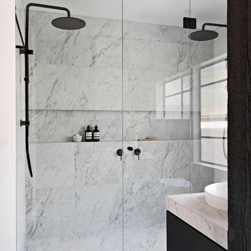 MATT BLACK ROUND WALL MIXER