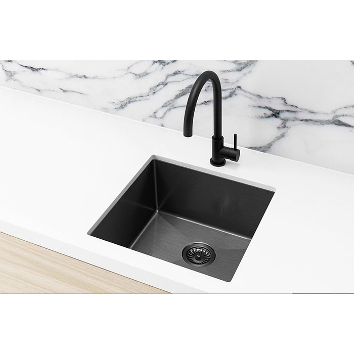 GUNMETAL BLACK KITCHEN SINK - SINGLE BOWL 450 X 450