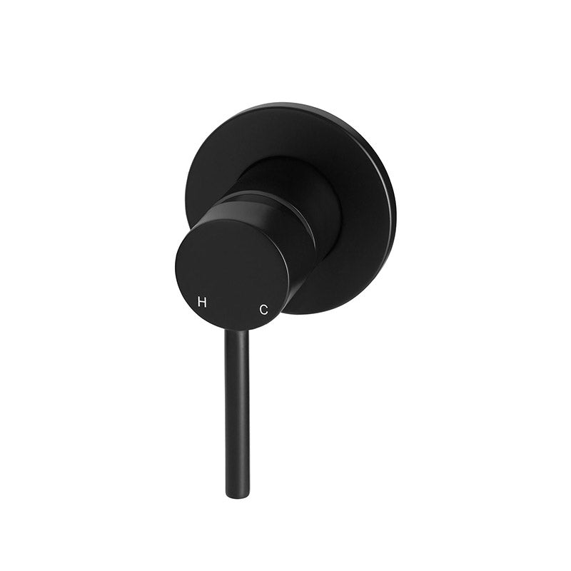 MATT BLACK ROUND WALL MIXER