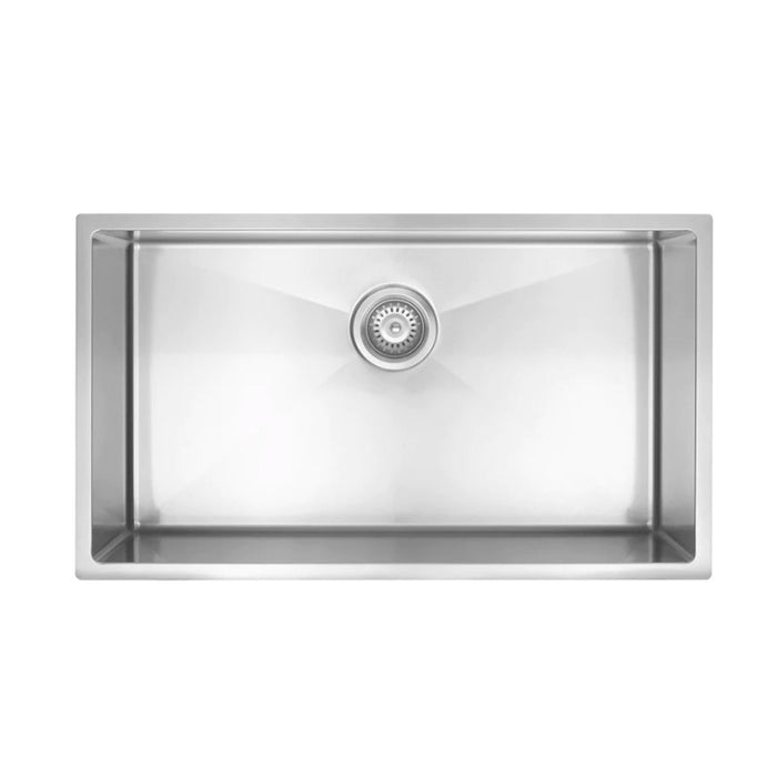 BRUSHED NICKEL KITCHEN SINK - SINGLE BOWL 760 X 440