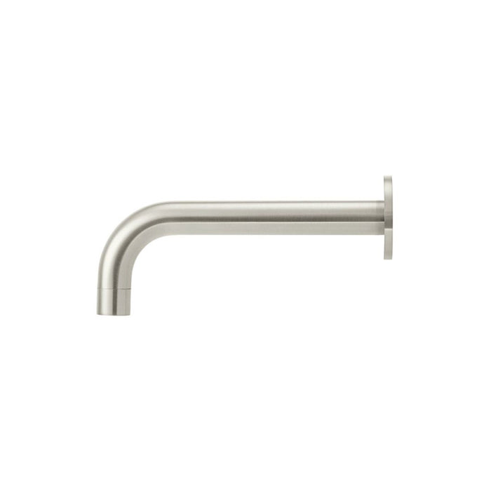 BRUSHED NICKEL ROUND CURVED SPOUT