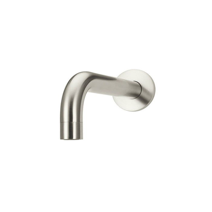 BRUSHED NICKEL ROUND CURVED SPOUT