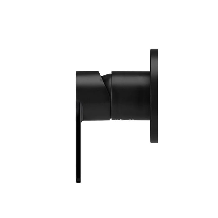 MATTE BLACK ROUND PADDLE WALL MIXER