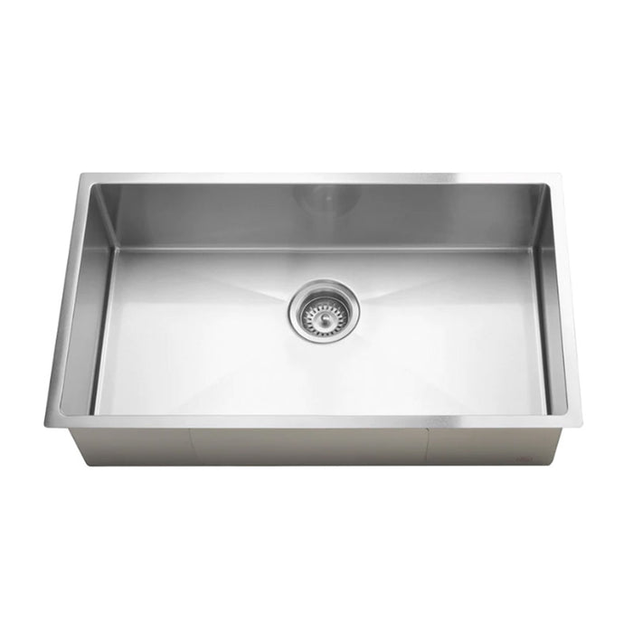 BRUSHED NICKEL KITCHEN SINK - SINGLE BOWL 760 X 440