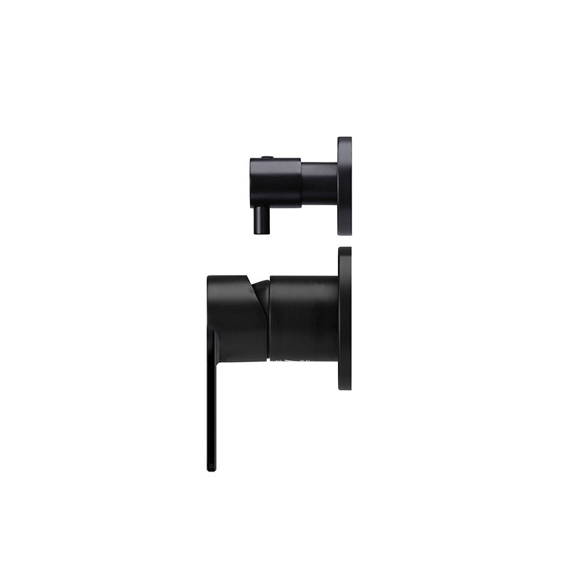MATTE BLACK ROUND PADDLE DIVERTER MIXER