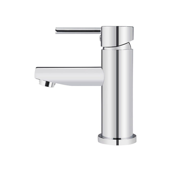 CHROME ROUND BASIN MIXER