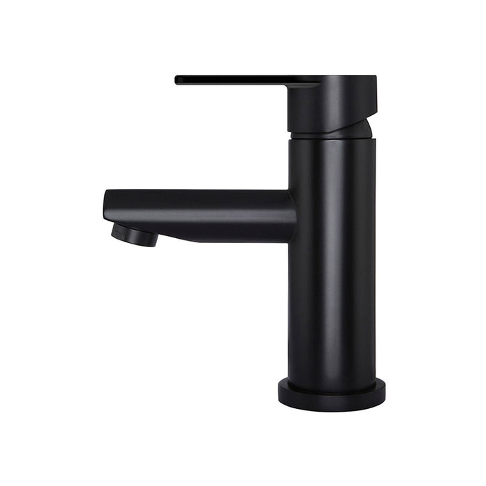 MATTE BLACK ROUND PADDLE BASIN MIXER