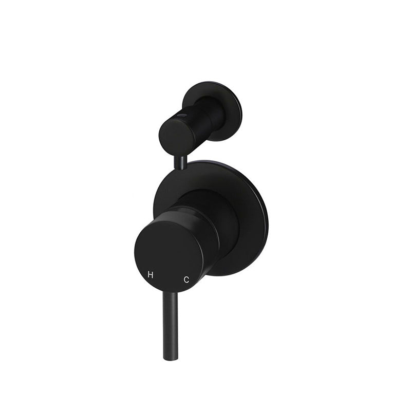 MATTE BLACK ROUND DIVERTER MIXER