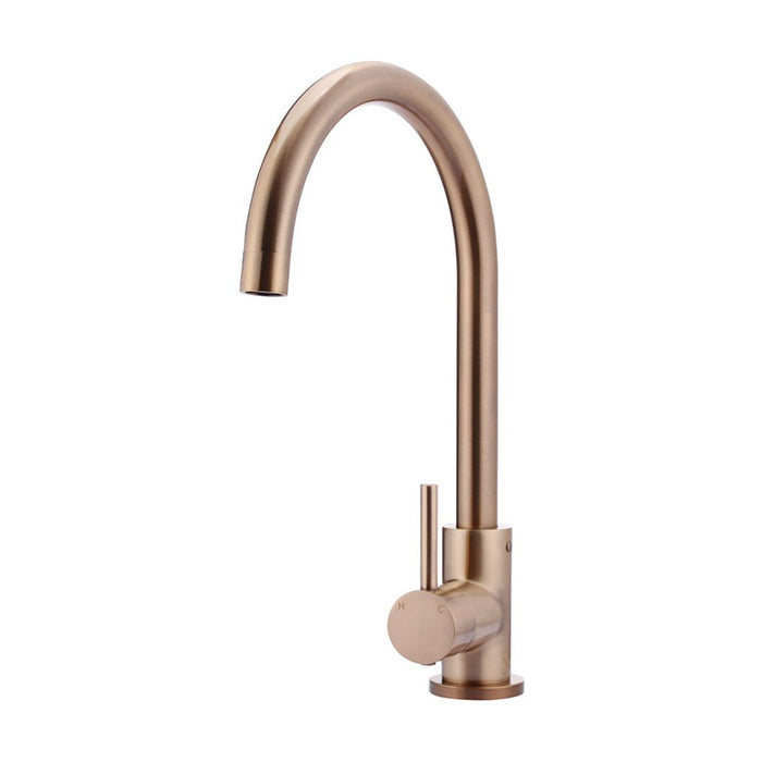 CHAMPAGNE ROUND KITCHEN MIXER TAP