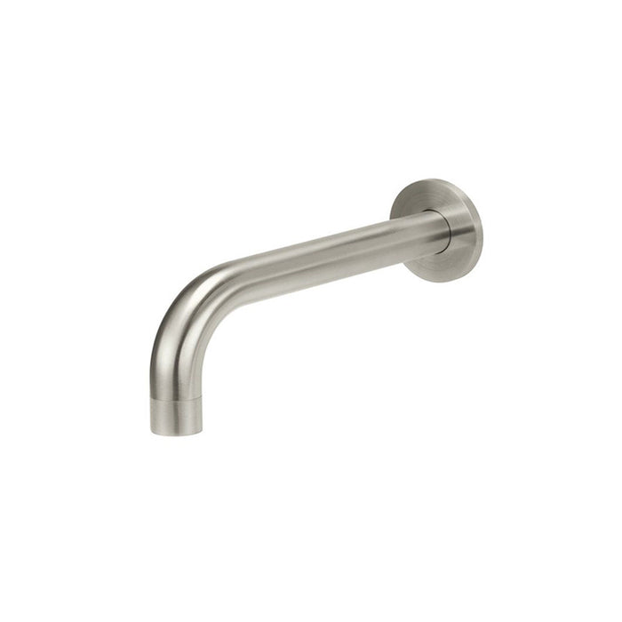 BRUSHED NICKEL ROUND CURVED SPOUT