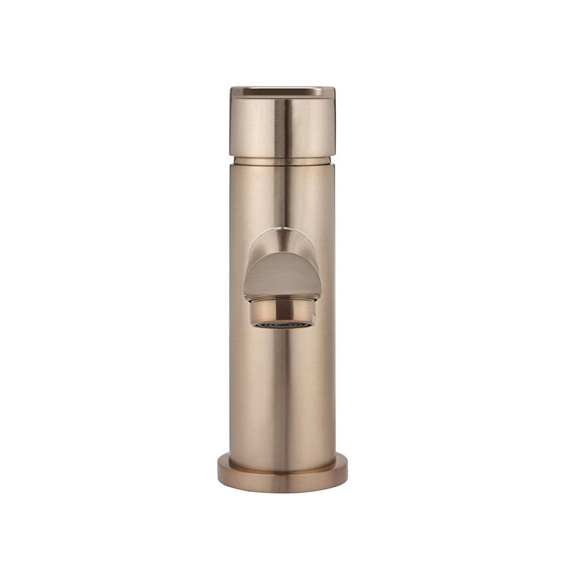CHAMPAGNE ROUND PADDLE BASIN MIXER