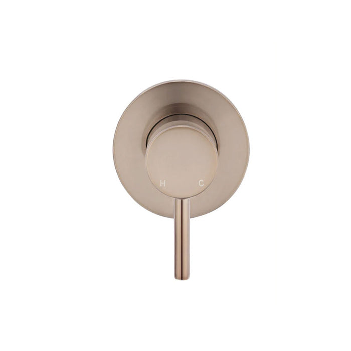 CHAMPAGNE ROUND WALL MIXER SHORT PIN-LEVER