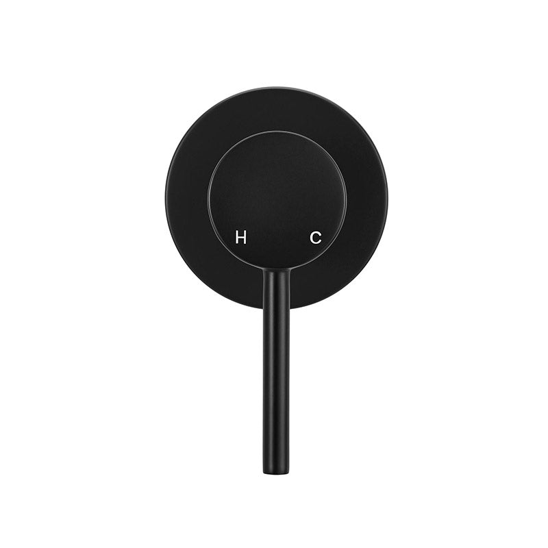 MATT BLACK ROUND WALL MIXER