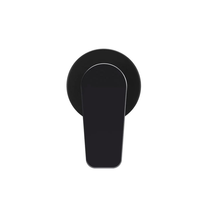 MATTE BLACK ROUND PADDLE WALL MIXER