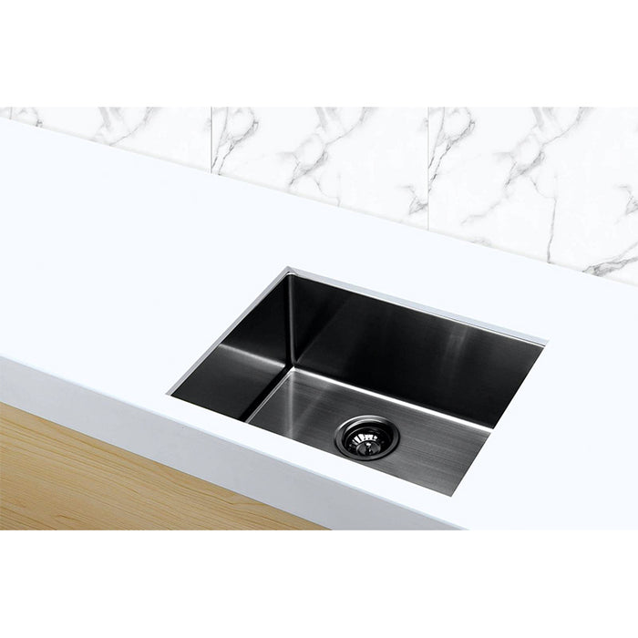 GUNMETAL BLACK KITCHEN SINK - SINGLE BOWL 450 X 450