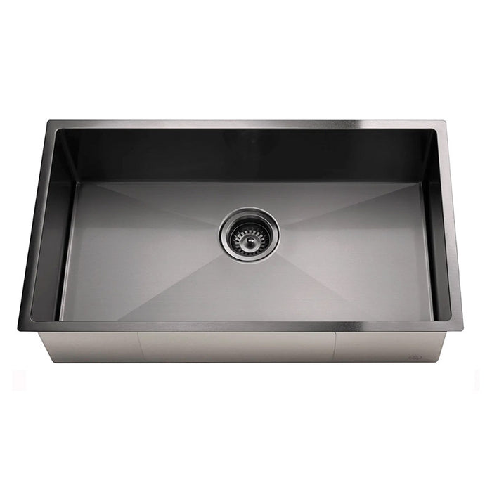 GUNMETAL BLACK KITCHEN SINK - SINGLE BOWL 760 X 440