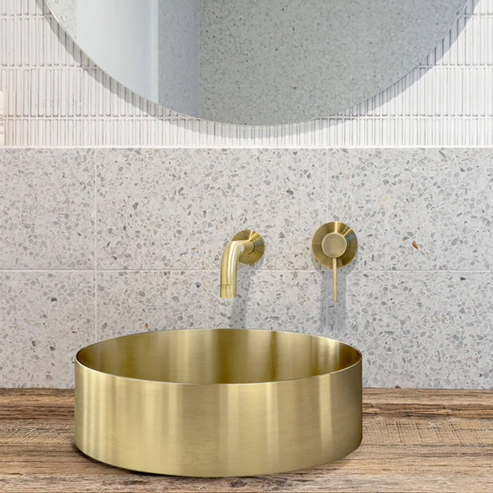 TIGER BRONZE ROUND STEEL BATHROOM BASIN 380 X 110