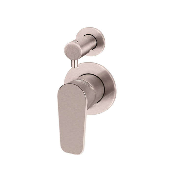 CHAMPAGNE ROUND PADDLE DIVERTER MIXER