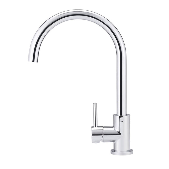 CHROME ROUND KITCHEN MIXER TAP