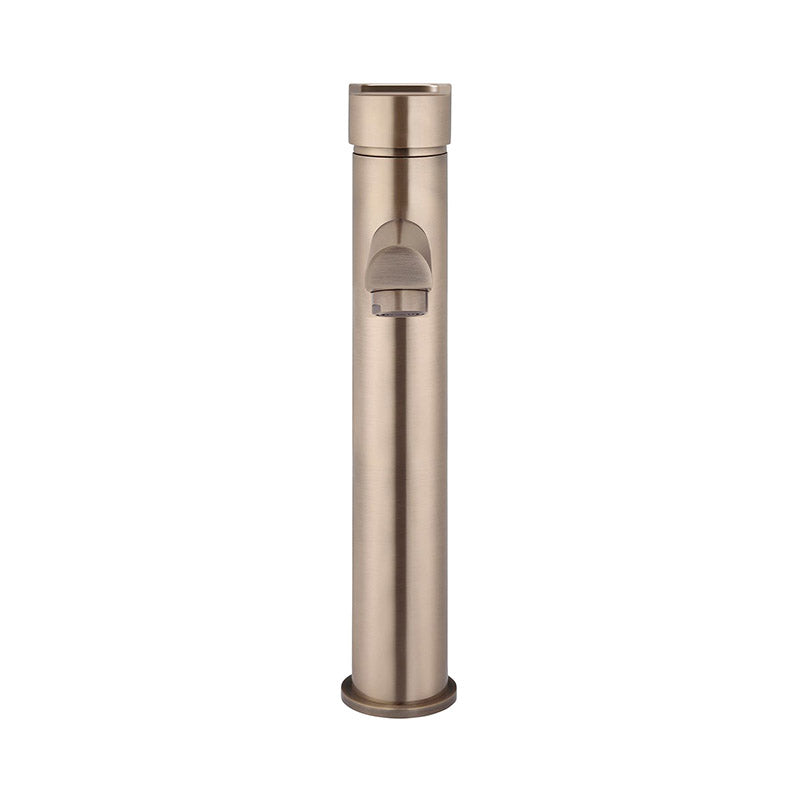 CHAMPAGNE ROUND PADDLE TALL BASIN MIXER