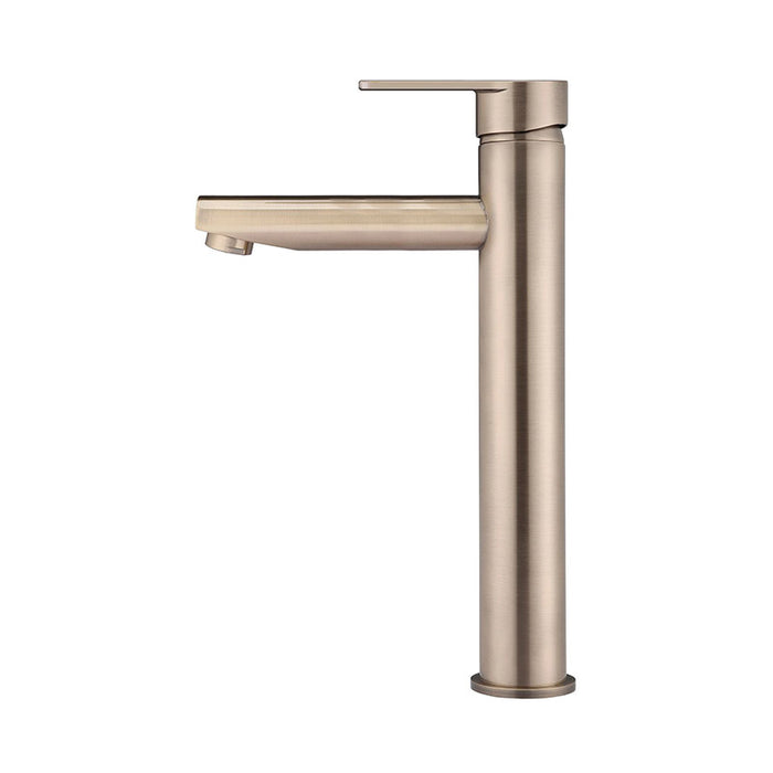 CHAMPAGNE ROUND PADDLE TALL BASIN MIXER